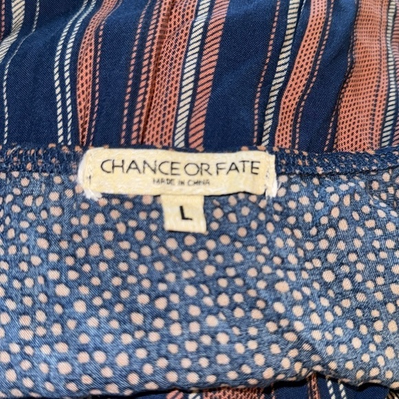 Chance for Fate tiered mixed print Boho casual maxi dress Sz L - Picture 6 of 9